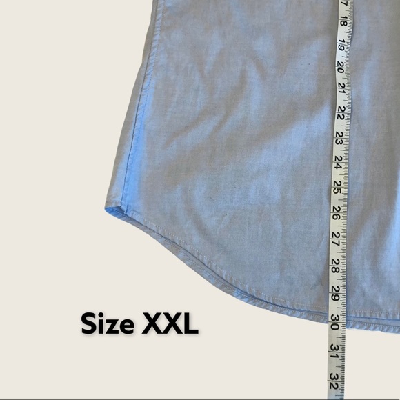 Gap Boyfriend fitted Oxford Blue Button Down Shirt - Picture 13 of 15